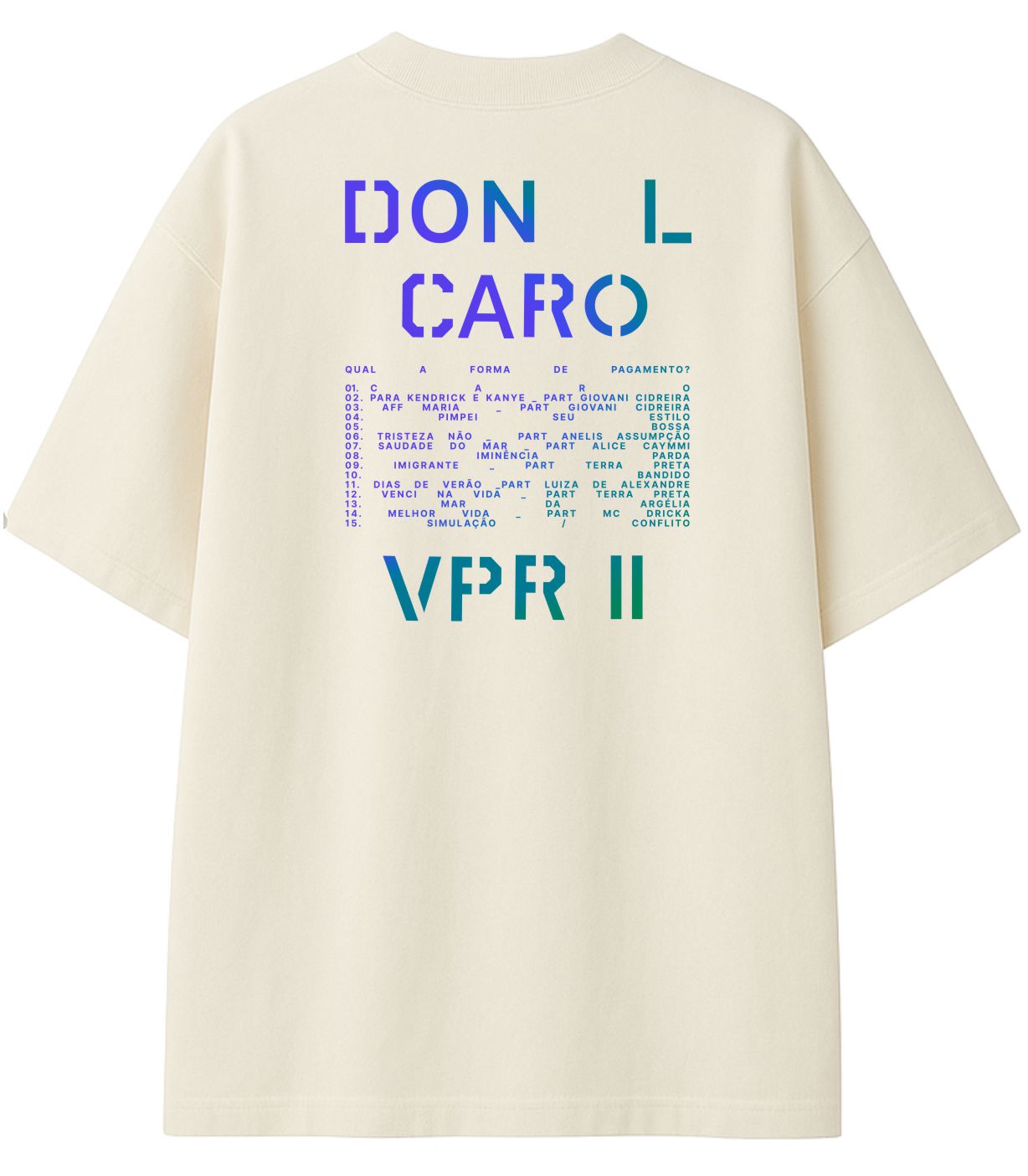 Camiseta CARO Vapor II Mar Off White Algodão Oversized