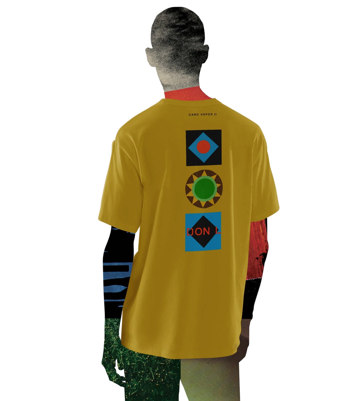 Camiseta mostarda sol bordado