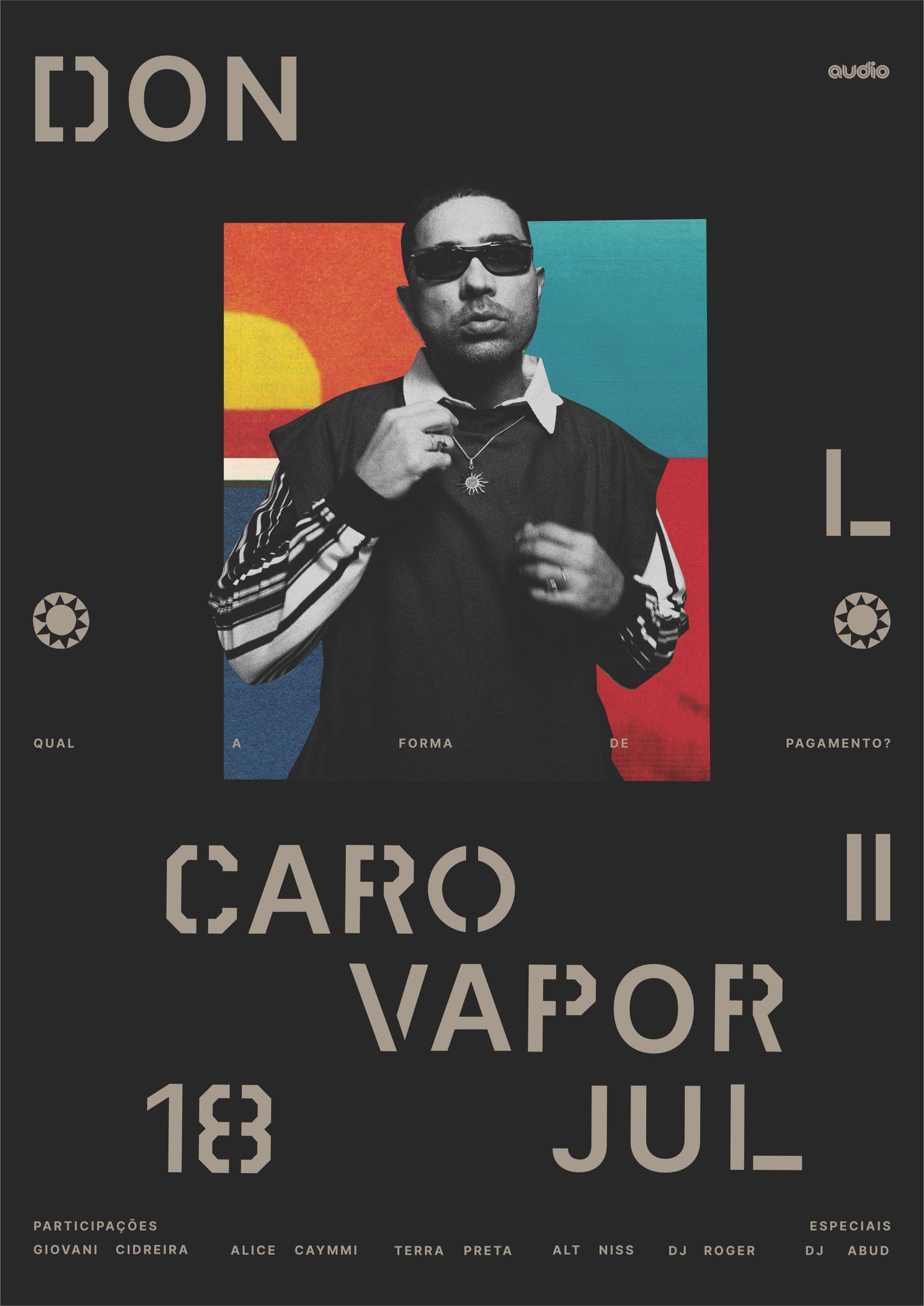 Pôster do show de lançamento da turnê CARO Vapor II