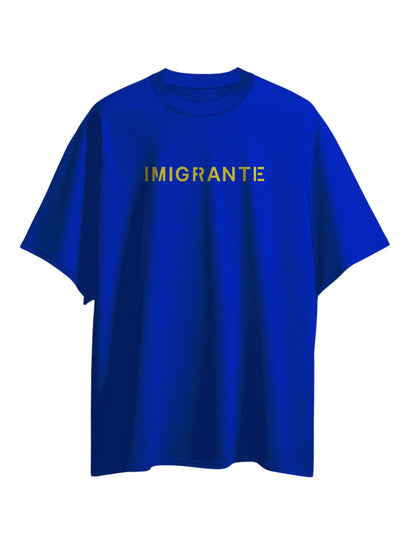 Camiseta iMigrante azul royal CARO Vapor II
