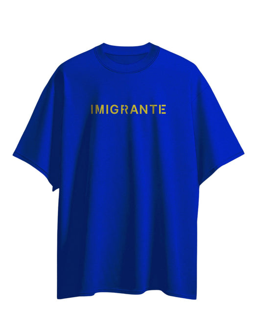 Camiseta iMigrante azul royal CARO Vapor II