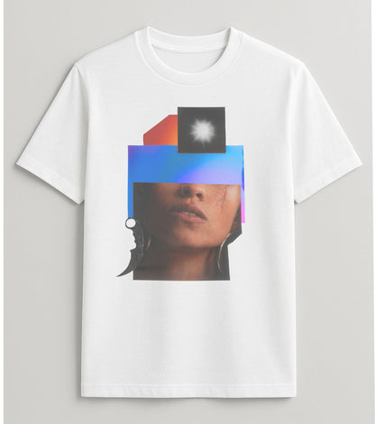 Camiseta CARO vapor II mar branca misto slim