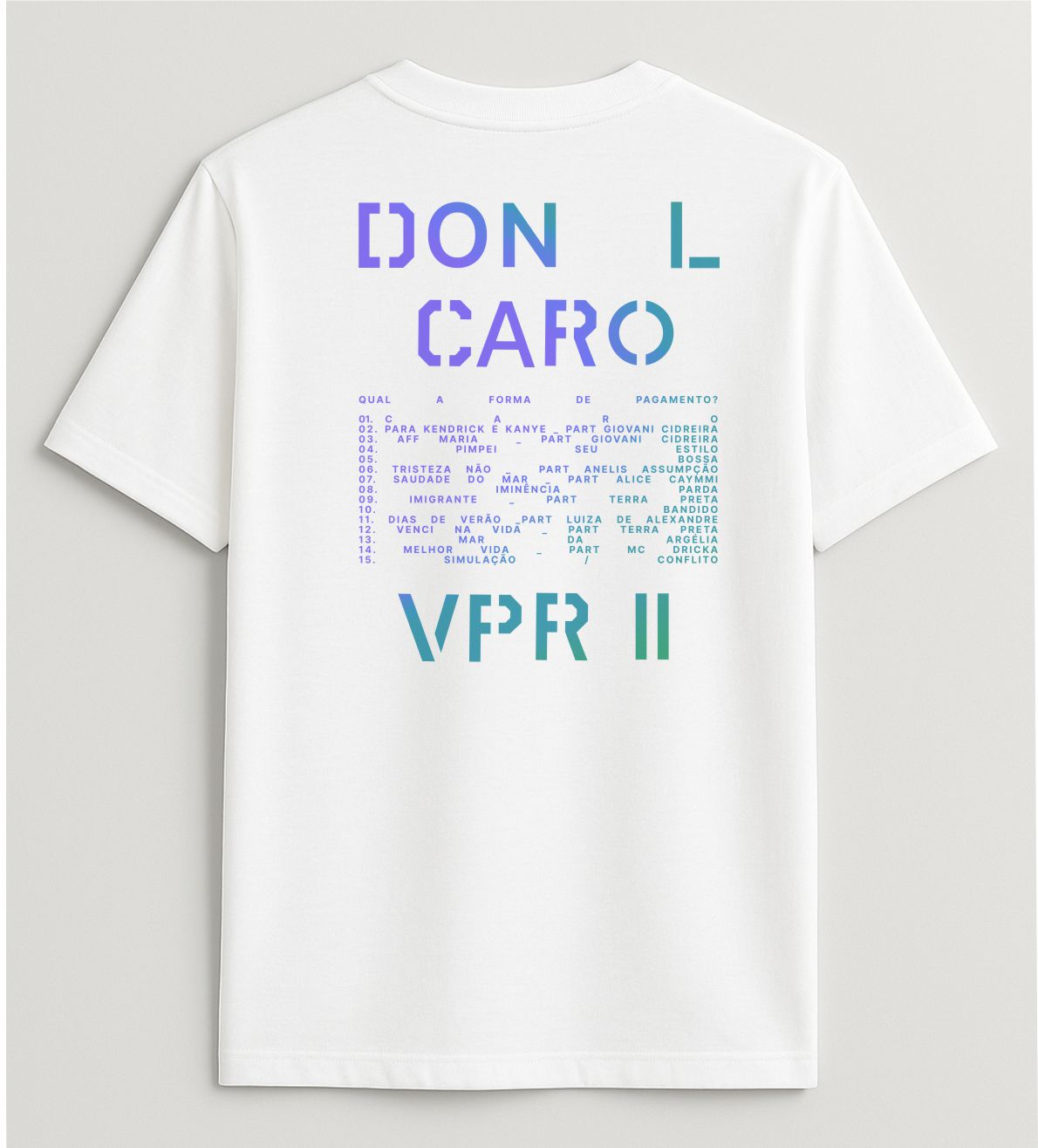 Camiseta CARO vapor II mar branca misto slim