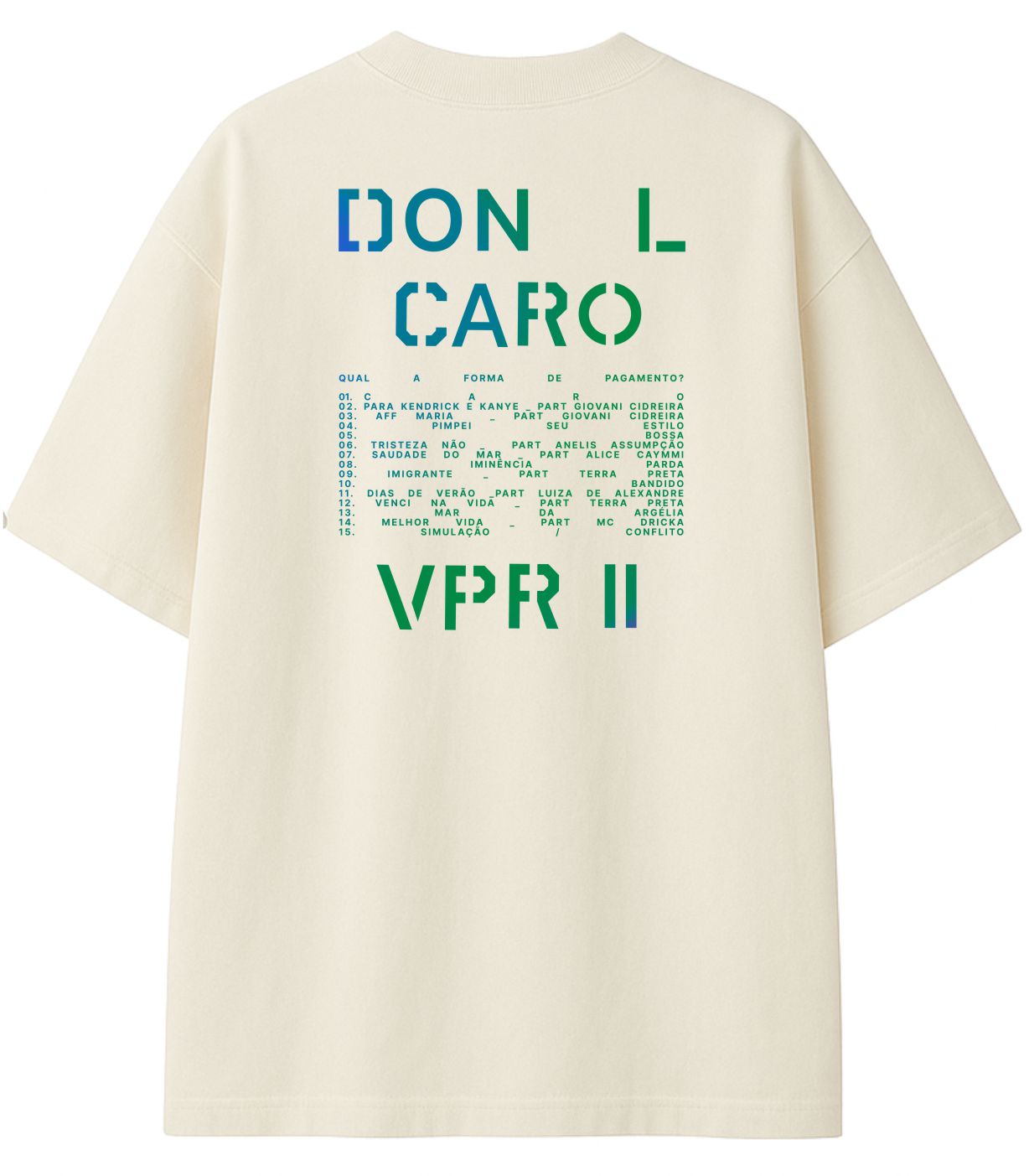 Camiseta CARO Vapor II Grana Off White Algodão Oversized