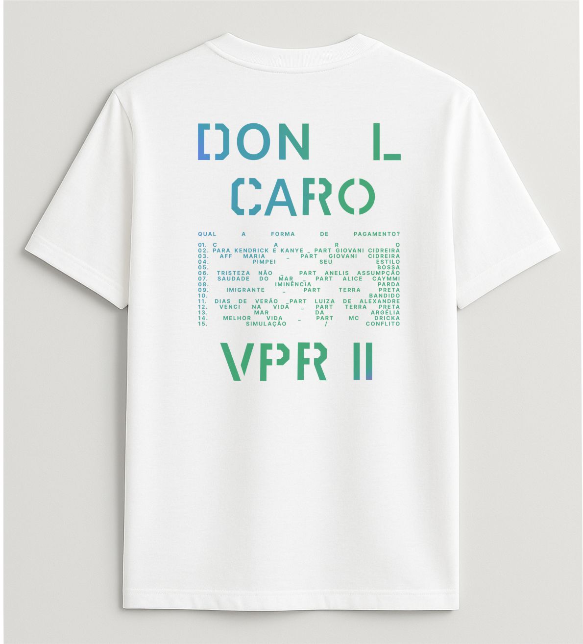 Camiseta CARO vapor II grana branca misto slim