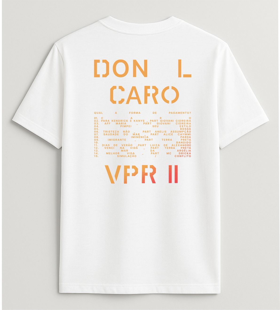 Camiseta CARO vapor II sol branca misto slim