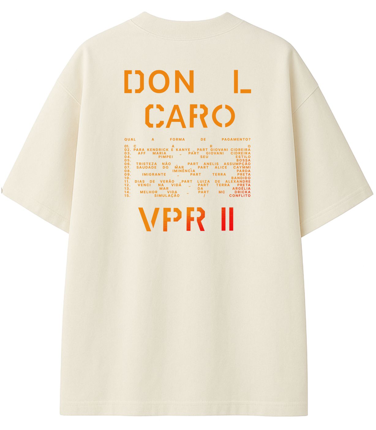Camiseta CARO Vapor II Sol Off White Algodão Oversized