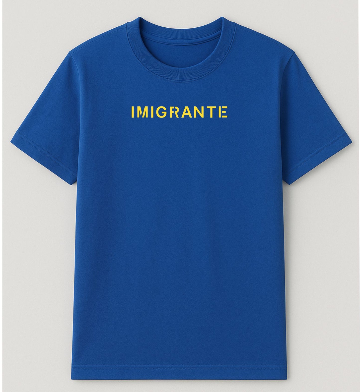 Camiseta iMigrante azul royal CARO Vapor II